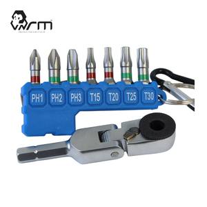 Mrm 8-Piece Bit Key Chain <b>Flex</b> Ratchet Impact <b>Drill</b> Wood Drilling Zinc Finish 13cm Taiwan Made ODM/OEM PH1-T30 - Product Image 2