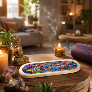 Handcrafted Wooden Boat Shape Incense Stick Holder | <b>Decorative</b> Ash Catcher Incense Burner Tray for Meditation Yoga Home <b>Decor</b> - Product Image 2