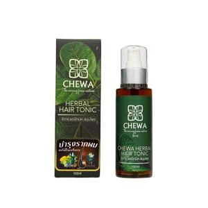 Tónico capilar herbal CHEWA, marca tailandesa, 100 ml. Ingredientes herbales orgánicos para fortalecer las raíces del cabello y el crecimiento del cabello. No probado en animales. - Product Image 1
