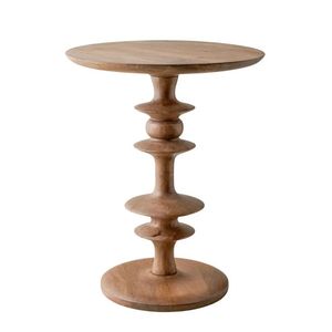 Mesa Auxiliar de Madera ModernAccent que Realza la Decoración Contemporánea con una Forma Elegante, Acabado Natural y Tamaño Compacto - Product Image 4