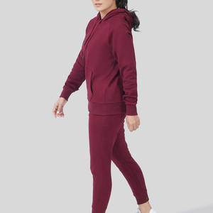 Conjunto Deportivo de Mujer con Capucha, Color Sólido, Manga Larga, Pantalones Deportivos Casuales de Otoño, Sudadera de Algodón con Bolsillos Laterales - Product Image 6