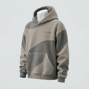 เสื้อสเวตเชิ้ตมีฮู้ด ONEAPEX แบบ Color Block ทรงโอเวอร์ไซส์ ผ้าฟลีซ มีกระเป๋าจิงโจ้ ใส่ได้ทั้งชายและหญิง สไตล์ลำลอง สำหรับฤดูใบไม้ร่วง - Product Image 1