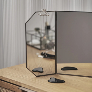 Decorative Square Shape Modern Design Eco-Friendly Shatterproof Lightweight Desktop <b>Mirror</b> Designer Gold Metal <b>Frame</b> <b>Mirror</b> - Product Image 3