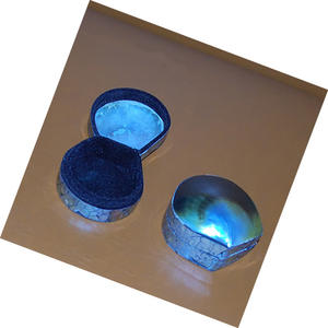 Boîte à bijoux ovale en coquille de Pinctada Margaritifera, couvercle en coquille standard et matériau PC, commande minimum 50 pièces - Product Image 3