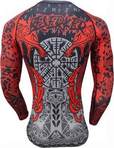 OEM Design Sublimation Printed Custom Compression Breathable Quick Dry Eco-Friendly Spandex Polyester <b>Mens</b> MMA BJJ <b>Rash</b> <b>Guard</b> - Product Image 1