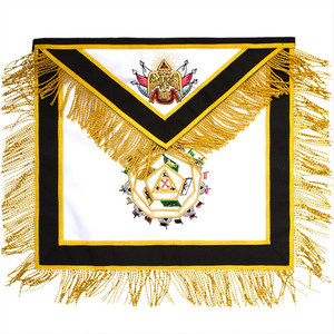 SCOTTISH RITE AASR 32ND DEGREE <b>LEATHER</b> <b>APRON</b> FREEMASON SCOTTISH RITE REGALIA 32ND DEGREE REGALIA MASTER OF THE ROYAL SECRET - Product Image 1