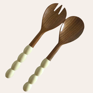 Nouvel ensemble de service à salade FAIZA CRAFT en bois d'acacia écologique, cuillère et fourchette, compatible lave-vaisselle, four et micro-ondes, vente chaude 2026 - Product Image 5