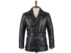Men's Belted Biker Leather <b>Jacket</b> Black Asymmetrical <b>Motorcycle</b> Coat Classic <b>Retro</b> Moto Style <b>Jacket</b> - Product Image 4