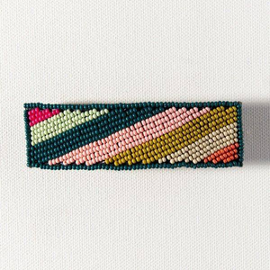 Accesorios para el Cabello Hechos a Mano con Cuentas de Plástico Bordadas, Diseño de Rayas Marinas, Color Rosa, Azul Marino, Unisex, para Mujeres, Niñas y Niños - Product Image 1