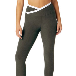 Nouveaux Leggings Taille Moyenne Femme en Coton Doux Amincissant et Sculptant / Anti-Bactérien Respirant pour Entraînement Course Été - Product Image 1