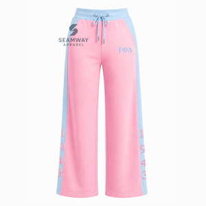 Ensemble de sport pour femme Jack And Jill Of America, haut court à col roulé et pantalon ample à cordon de serrage, color block - Product Image 4