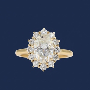 Anillo de Compromiso con Diamante Ovalado Cultivado en Laboratorio de 2.65CT, Certificado IGI, VVS2, Color F, Oro de 14K con Baño de Rodio - Product Image 3