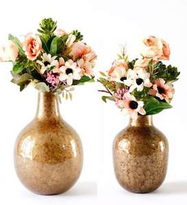 Jarrón de Flores de Aluminio Hecho a Mano con Forma Única, Acabado Dorado y Negro, Diseño Moderno, Colores Personalizables, Decoración para el Hogar, Bodas, Pascua - Product Image 3