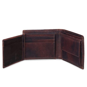 Conception personnalisable, vente en gros, livraison directe, vintage, OEM, logo personnalisé, hommes, cuir de vache véritable, cuir Crazy Horse, RFID, polyester, quotidien - Product Image 2