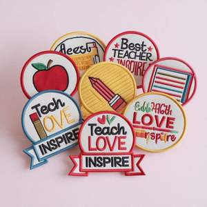 Wholesale Twill Fabric Embroidery Patch Embroidered <b>Iron</b> <b>On</b> Badge for Clothing Caps Bags Jackets Heat Transfer Decorative Patch - Product Image 6