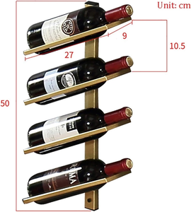 Estante de Vino Metálico para Montar en la Pared, Soporte Decorativo para Botellas de Vino, para Hogar, Bar, Cocina, Restaurante, Hotel, Bodega e Interiores Modernos - Product Image 3