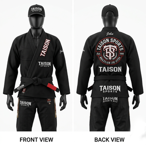 Mens BJJ Suit 450 GSM Pearl Weave Cotton Pink Reinforced Panels Embroidered Woven Patch Bjj Suit - Product Image 5