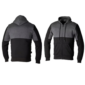 Blouson à capuche pour motard homme, zippé, en polaire, imperméable, coupe-vent, avec protections CE amovibles, doublure respirante - Product Image 1