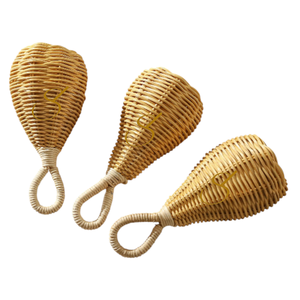 Sonajeros de Ratán Tejido, Juguetes Educativos para Niños, Móvil para Cuna, Campana de Mano, Accesorios para Bebés, Juguete Sensorial Infantil - Product Image 2