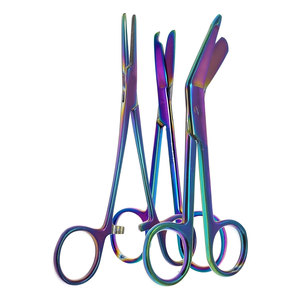 Lister Bandage Scissors Manual 3-Piece Surgical Instrument <b>Kit</b> with Hemostatic Forceps and <b>Suture</b> Removal Scissors - Product Image 1