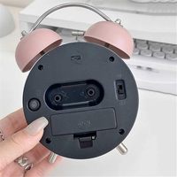 Réveil électronique classique rétro à double cloche |   Silent, sans tic-tac, analogique, en métal, fonctionnant sur piles, design moderne et luxueux