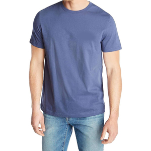 Camiseta de mezcla de algodón de alta calidad, camiseta personalizada para hombre, camiseta ajustada sin estampado en azul marino o personalizada, camisetas para hombre - Product Image 3