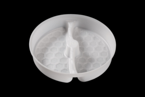 Disposal PP Plastic Round Divided 2 Compartment Tray for <b>Paper</b> Cup <b>Paper</b> <b>Bowl</b> Sample Available Wholesaler OEM/ODM - Product Image 3