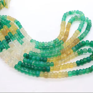 Cuentas Redondas de Calcedonia Natural AAA de 6-8 mm, Cuentas Redondas de Calcedonia Disco de 16 Pulgadas, Cuentas Redondas de Calcedonia Lisas - Product Image 1