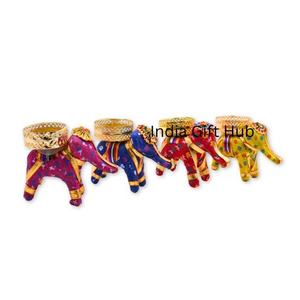 Chandelier éléphant attrayant pour Noël décoratif Diwali décor à la maison Chunri Diya Diya titulaire - Product Image 3
