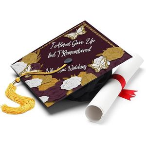 Estuve a punto de desistir, pero recordé que estaban espiando por qué retenían mi atención. Adorno para gorro de graduación, sombreros formales. - Product Image 1
