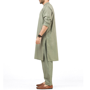 Nouvelle Collection : Ensembles Shalwar Kameez en Coton de Haute Qualité pour Hommes – Tenues Décontractées d'Été pour Fêtes, Style Pakistanais, Grandes Tailles, Respirants et Tricotés, Couleur Unie - Product Image 2