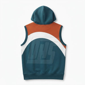 Modern <b>Men</b> <b>Sleeveless</b> Hoodies Custom Hooded <b>Pullover</b> For Gym Workout Fitness Training Lightweight Casual Outdoor Wear - Product Image 2