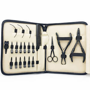 Kit d'outils pour extensions capillaires avec aiguille à boucle, ciseaux, pinces et pince à micro-anneaux pour usage professionnel, prix usine OEM - Product Image 1