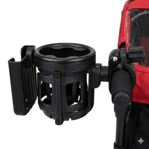 ZX-250 3-in-1 Plastic Cup Holder with Fixed or <b>Clamp</b> <b>Strap</b> for Pet & Baby Strollers - Product Image 6