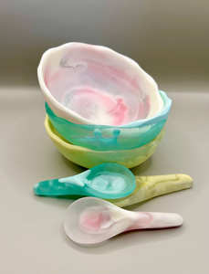 High Quality Handcrafted High-Polished Resin <b>Bowl</b> for Serving Wood <b>Soup</b> Noodle Kitchenware Use Packaged in Carton - Product Image 2