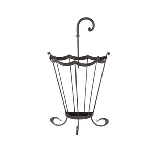 Elegante Soporte para Paraguas de Metal Plateado con Diseño Acampanado, Decorativo para la Entrada del Hogar Moderno - Product Image 6