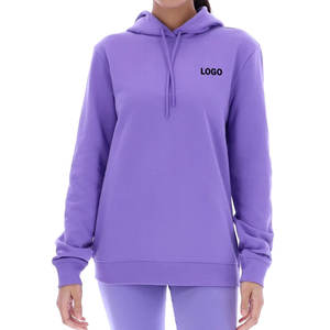 Service OEM : Conception de sweats à capuche pour femmes à manches longues avec logo, pour l'extérieur, capuche réglable, pour commandes en gros, couleur unie - Product Image 1
