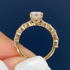 Anillo de Compromiso con Diamante Cultivado en Laboratorio de 2.30CT, Certificado IGI, VVS2, Color F, Oro de 14K, Chapado en Rodio, Anillo Clásico para Mujer - Product Image 2