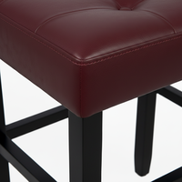 Tabouret de bar moderne en cuir PU sans dossier, tabouret de comptoir rembourré pour cuisine
