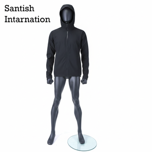 Chaqueta Cortavientos con Capucha Reflectante de Lona para Hombre, con Logotipo Personalizado en la Parte Delantera, con Bolsillos, Transpirable, de Secado Rápido, Informal para Invierno y Actividades al Aire Libre - Product Image 1