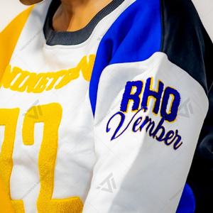 Vente en gros personnalisée Sigma Gamma Rho Sorority Chenille brodée 1922 sweat-shirt attirail grec - Product Image 3