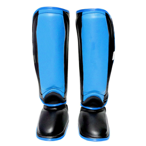 Protège-tibias et protège-pieds personnalisés en cuir de vachette pour entraînement de Kick Boxing, MMA et Muay Thai - Product Image 3