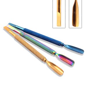 Herramienta para Empujar Cutículas de Acero Inoxidable, Removedor de Cutículas de Doble Punta, Empujador de Uñas, Kit de Preparación de Uñas para Manicura en Salón para Técnicos - Product Image 1