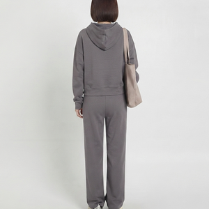 Conjunto Deportivo de Invierno con Capucha, 100% Algodón de Primera Calidad, Casual, Holgado, Transpirable, Ecológico, con Estampado Sólido - Product Image 5
