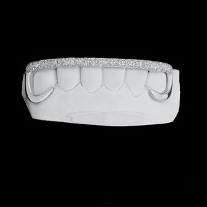 Grillz dentaire unisexe en or 18 carats avec diamants taille brillant ronde sertis en canal, style hip-hop, pour usage quotidien - Product Image 1