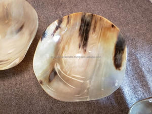 ชามเขาควายขัดเงาทำด้วยมือสไตล์ทะเลและดอกไม้สำหรับบ้านและสำนักงาน - Product Image 2