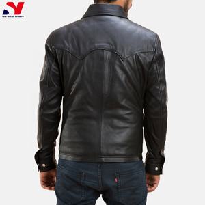 Camisa de Manga Larga de Cuero para Hombre, Venta Caliente 2025, Ecológica, de Secado Rápido, Tejido Transpirable de 220g, Estilo Urbano, Camisa de Invierno - Product Image 5