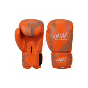 Gants de boxe d'entraînement Askar Wear Ind Orange 12 oz avec fermeture Velcro, matière PU respirante pour adultes - Product Image 4