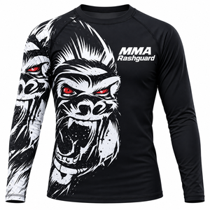 Maillot de compression à manches longues personnalisé pour MMA, BJJ, sublimation, sportswear de grappling - Product Image 1