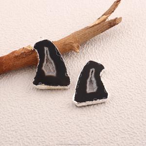 Colgante de Ágata Plateada, Druzy Geode, Colgante de Piedra de Cristal Marrón, Suministro de Joyería con Piedras Preciosas - Product Image 3